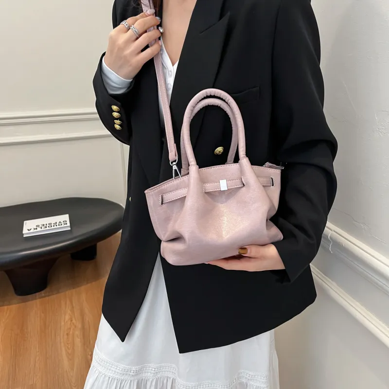 Yalu PU Shoulder Bag, Crossbody Bag, Handbag Women's Pink/White/Black-3