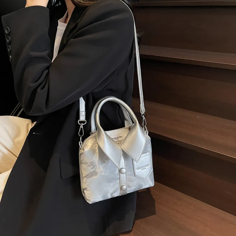 Yalu PU Handbag, Shoulder Bag, Crossbody Bag Regular Women's Black/Ecru/Pink/Silver/White Khaki-25