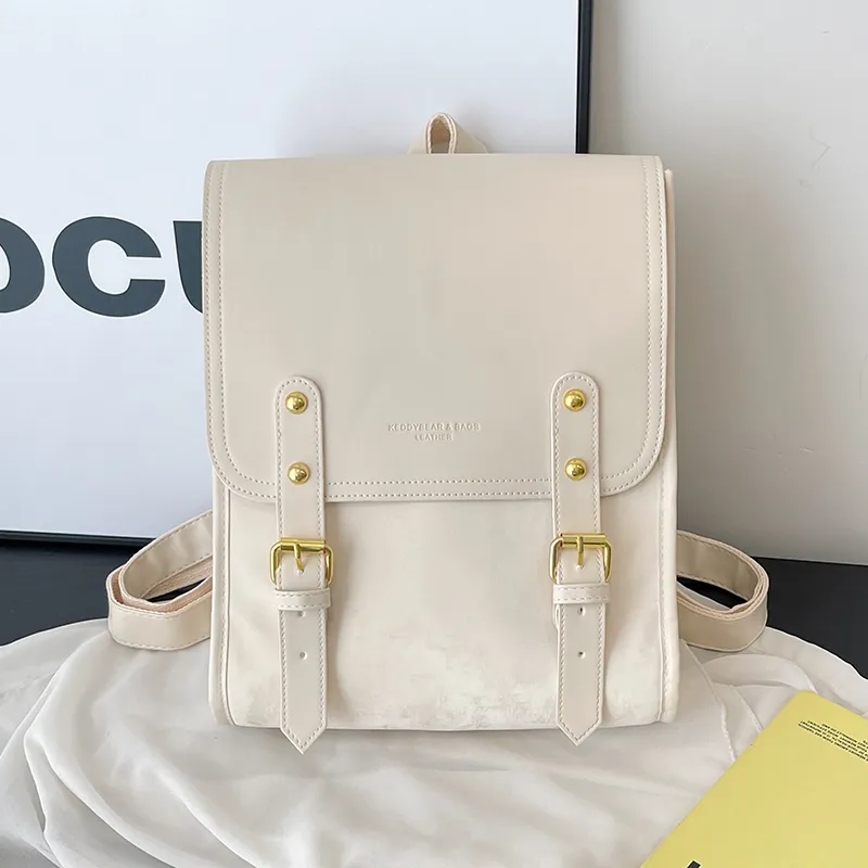 Yalu PU Backpack Women's Pink/Ecru/Silver/Black-8