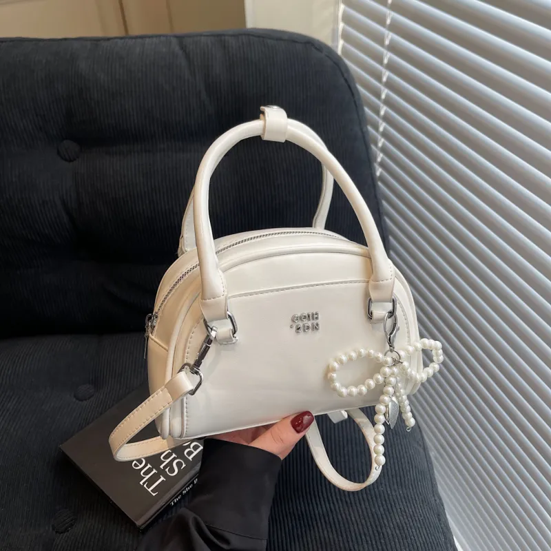 Yalu PU One Shoulder Handbag Women's Black/White/Pink/Blue-9