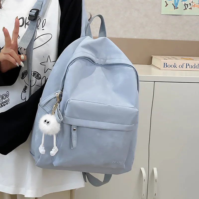 Yalu PU Backpack Regular Unisex White/Silver/Black/Blue/Pink-11