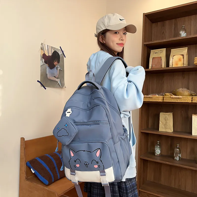 Yalu Nylon Backpack Unisex Multicolor-26