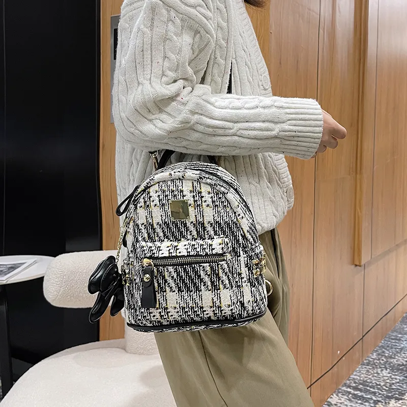 Yalu PU Backpack Regular Women's Black/Blue-3