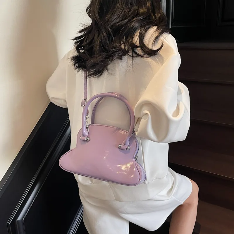 Yalu PU Handbag, Shoulder Bag, Crossbody Bag Regular Women's Black/Ecru/Burgundy/Pink/Purple/Blue-29