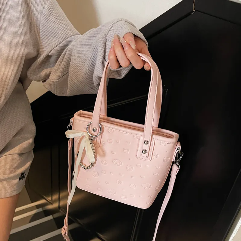Yalu PU One Shoulder Handbag Women's Black/Pink/Blue/White-9
