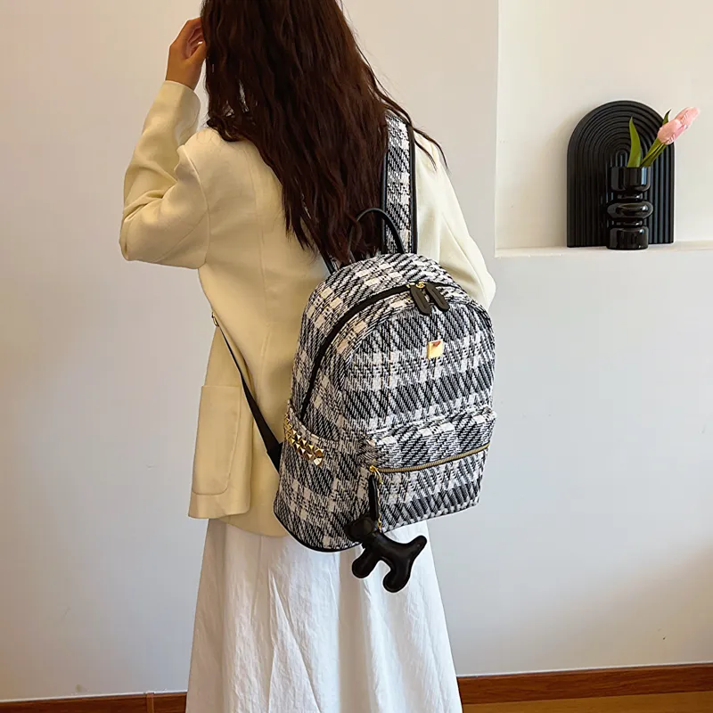Yalu Canvas Backpack Regular Women's Black/Blue-6