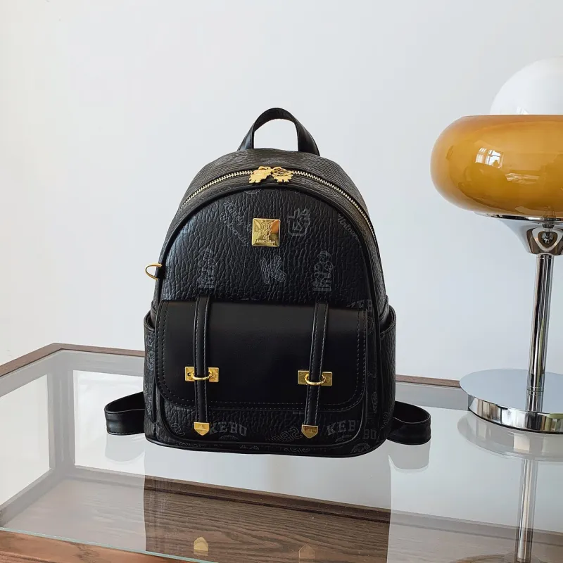 Yalu PU Backpack Women's Ecru/Brown/Pink/Black-22