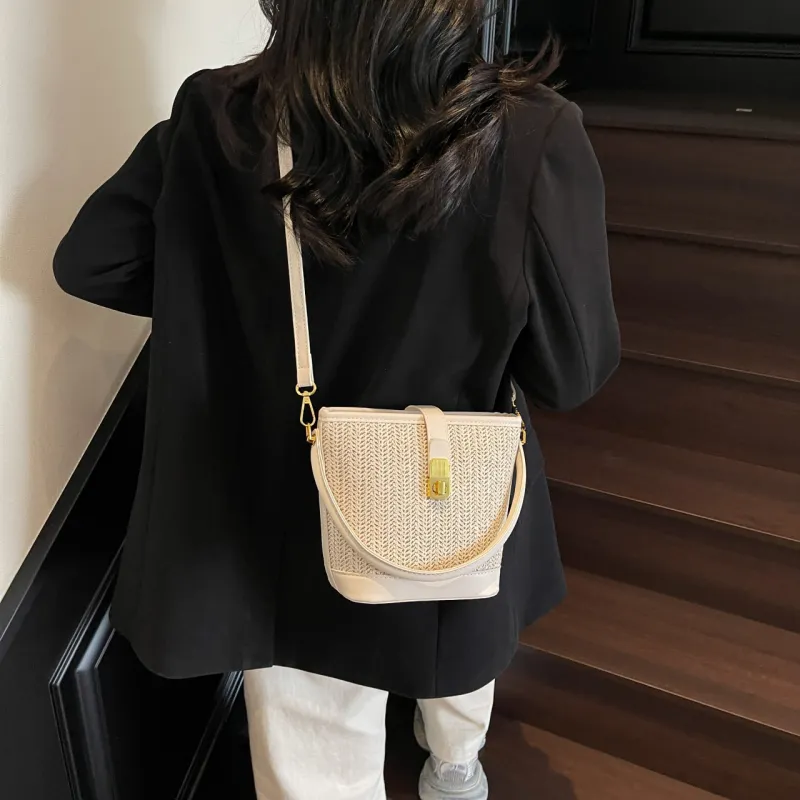 Yalu PU Handbag Women's Black/White/Khaki/Pink/Brown-12