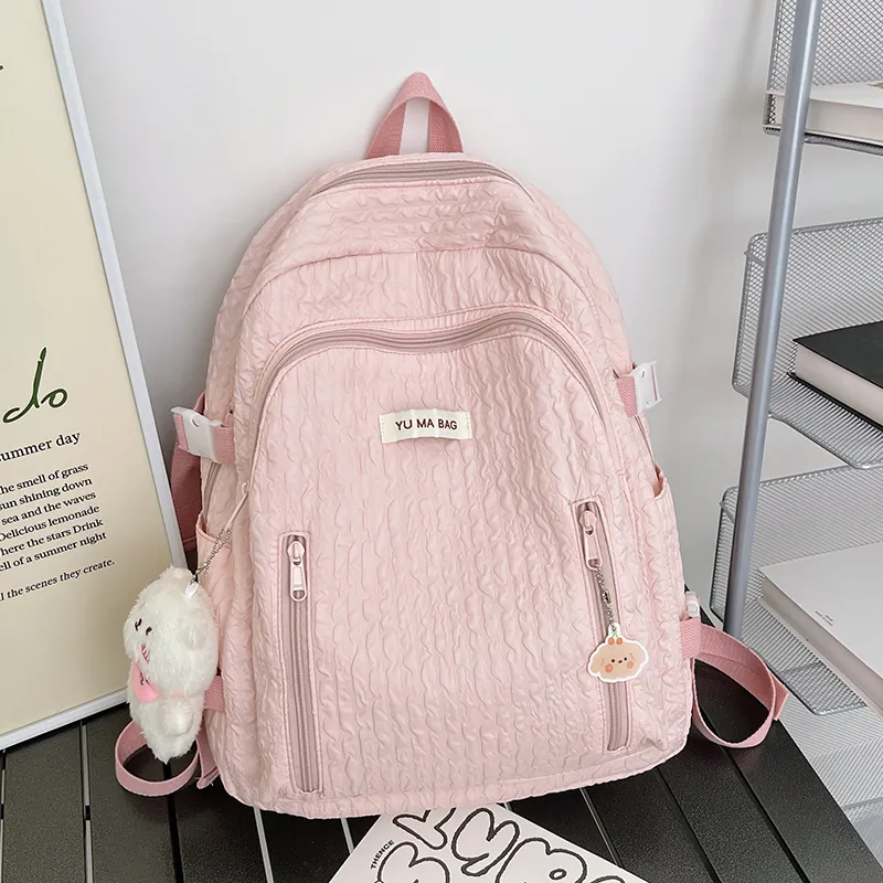 Yalu Nylon Backpack Women's White/Black/Pink/Yellow/Green/Blue-23