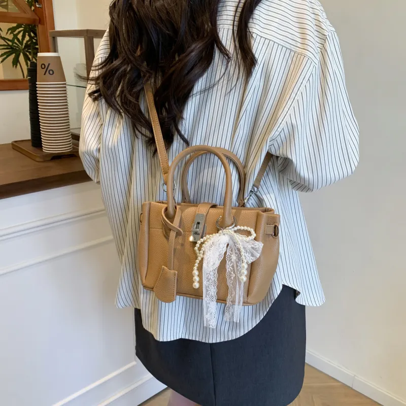 Yalu PU Handbag Women's White/Black/Khaki/Pink-16