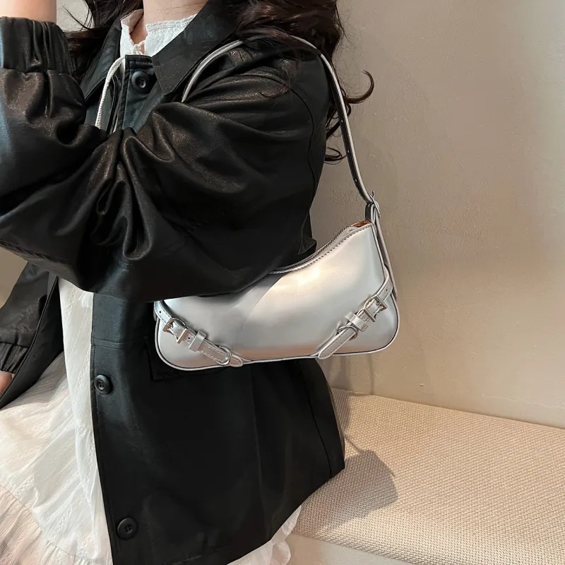 Yalu PU Crossbody Bag, Shoulder Bag Regular Women's Black/Yellow Brown/Ecru/Silver-25