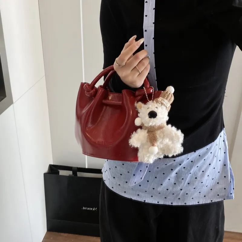 Yalu PU Bucket Bag, Handheld Shoulder Bag, Crossbody Bag, Handbag Regular Women's Multicolor-24