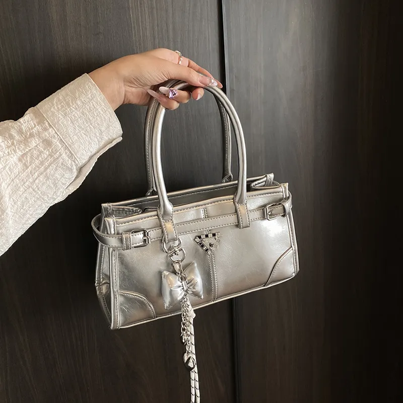 Yalu PU Crossbody Handbag Women's White/Silver/Pink/Blue/Black-11