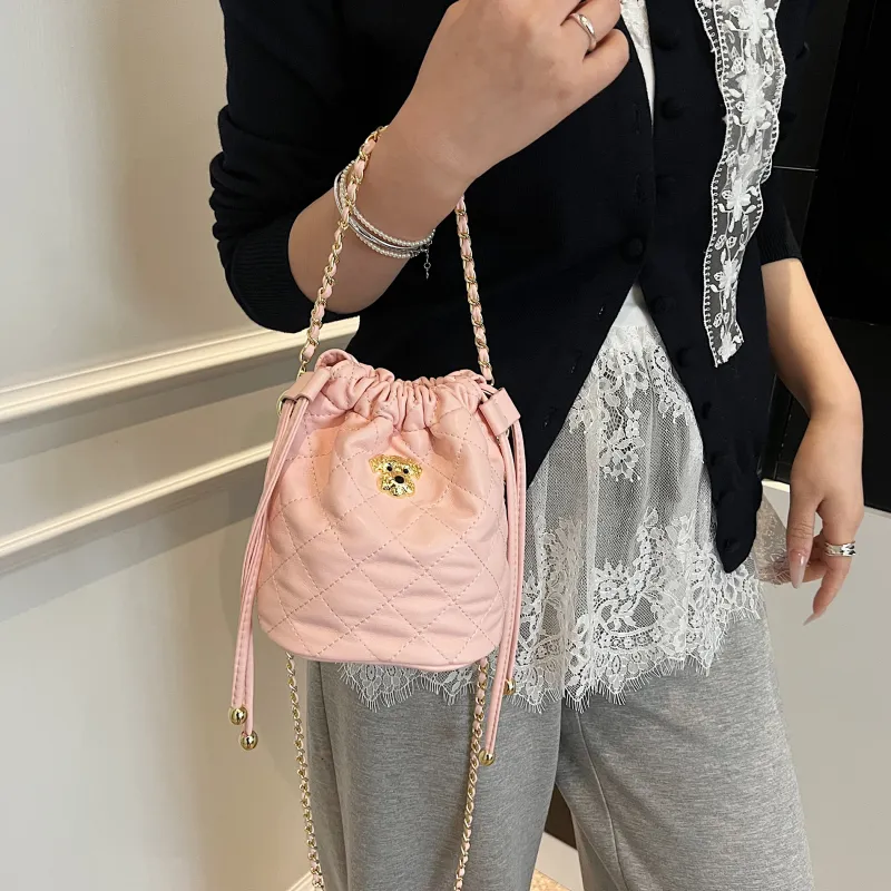 Yalu PU Shoulder Bag, Crossbody Bag, Handbag Women's White/Pink/Black-10