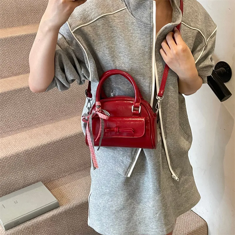Yalu PU Shoulder Bag, Crossbody Bag, Handbag Regular Women's Ecru/Red/Pink/Silver/Black-10