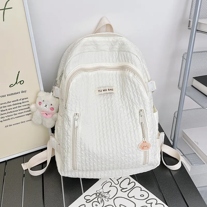 Yalu Nylon Backpack Women's White/Black/Pink/Yellow/Green/Blue-6
