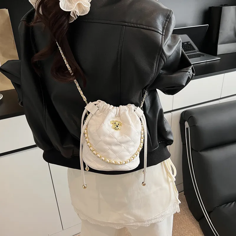 Yalu PU Shoulder Bag, Crossbody Bag, Handbag Women's White/Pink/Black-5