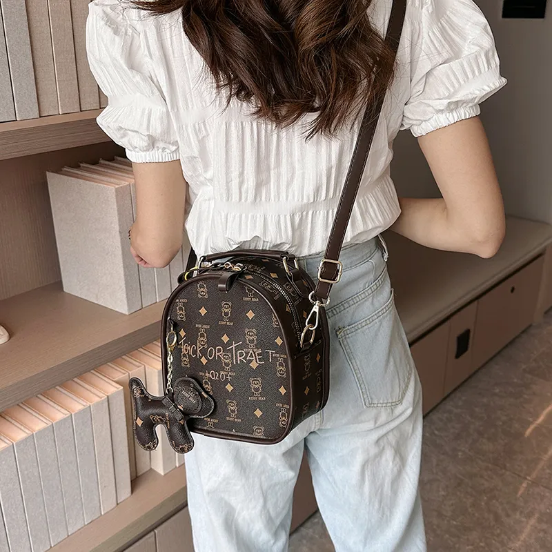 Yalu PU Backpack Regular Women's White/Brown/Coffee/Pink-17