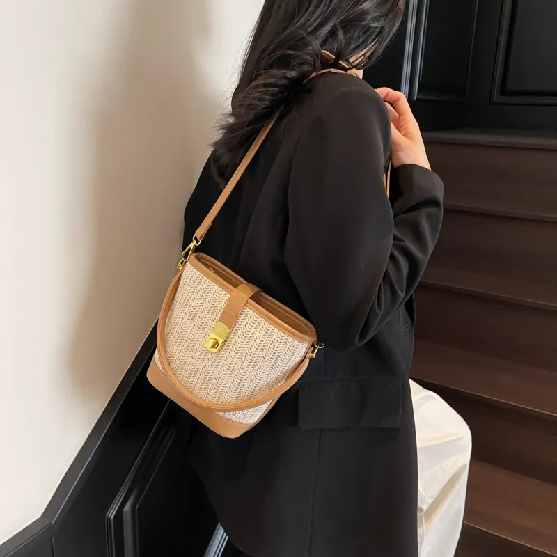 Yalu PU Handbag Women's Black/White/Khaki/Pink/Brown-20