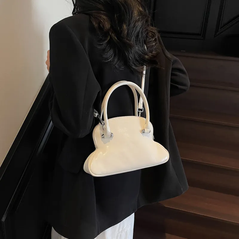 Yalu PU Handbag, Shoulder Bag, Crossbody Bag Regular Women's Black/Ecru/Burgundy/Pink/Purple/Blue-10
