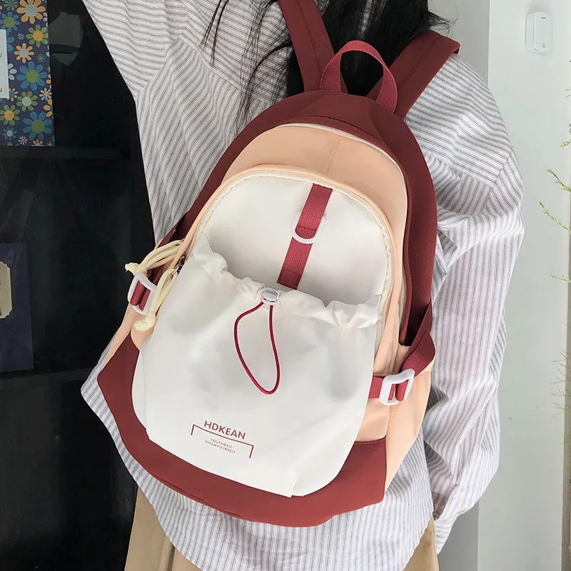 Yalu Nylon Backpack Women's Black/Blue Pink/Red Orange/Blue Yellow-15