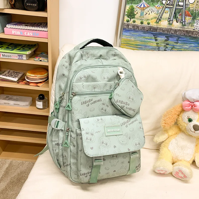 Yalu Nylon Backpack Unisex Multicolor-17
