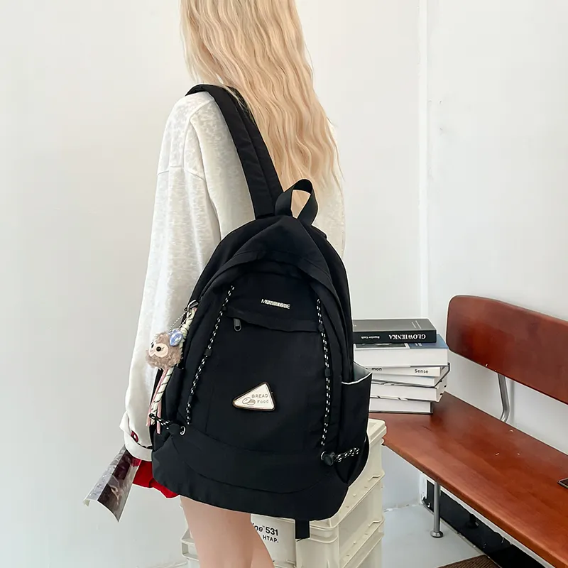 Yalu Nylon Backpack Regular Unisex White Brown/White Green/Gray/Black-26