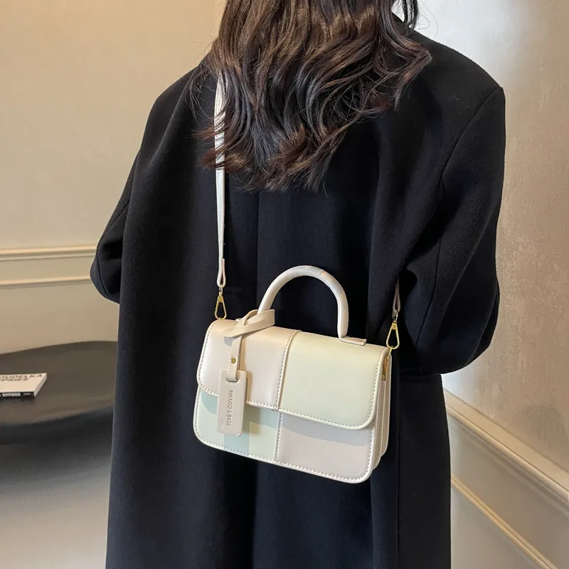 Yalu PU Shoulder Bag, Crossbody Bag, Handbag Women's Black/Ecru/Brown-9