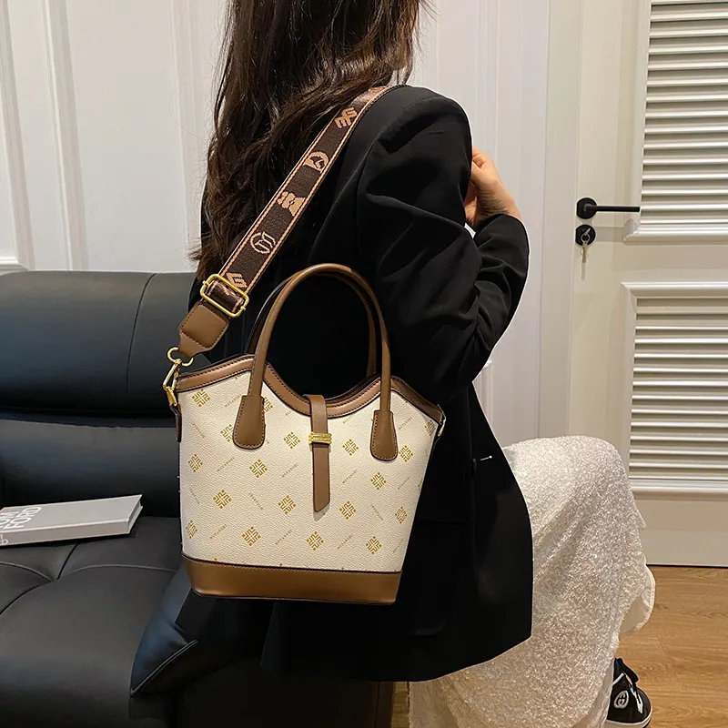 Yalu PU Handbag Regular Women's White/Yellow/Brown-4