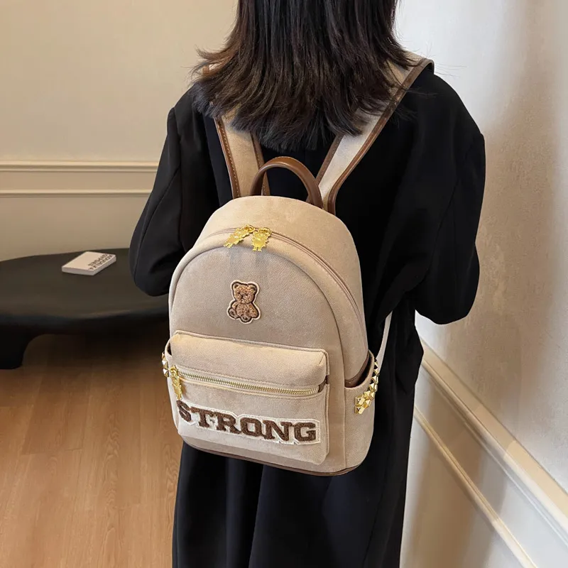 Yalu Canvas Backpack Women's Multicolor-3