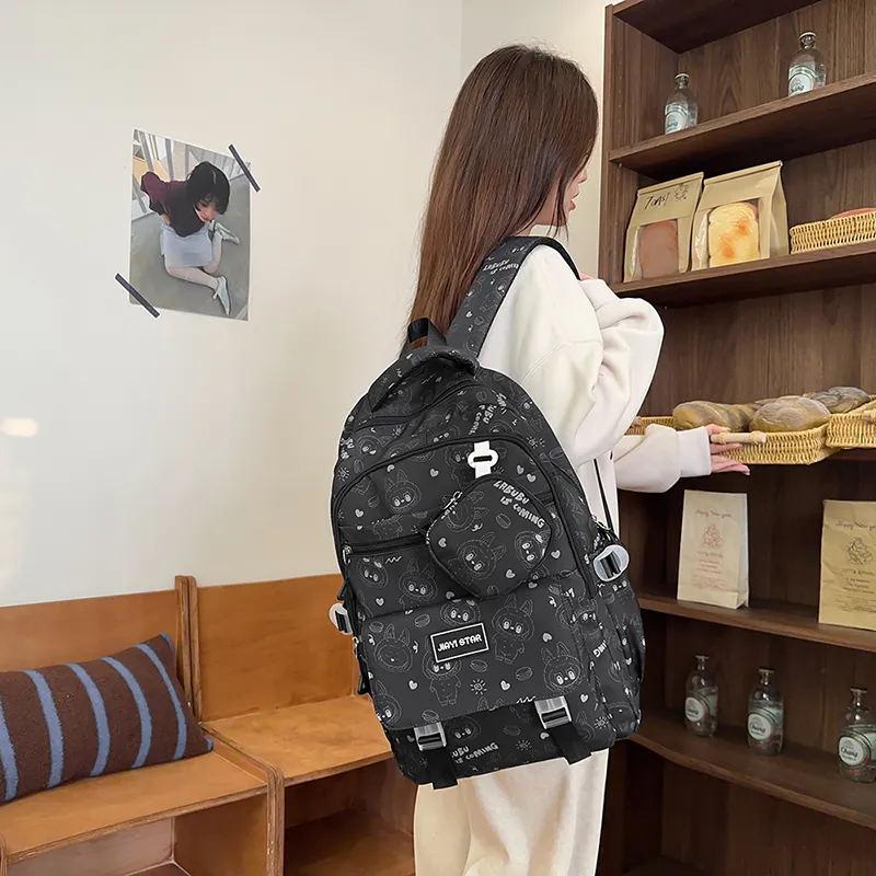 Yalu Nylon Backpack Unisex Multicolor-3