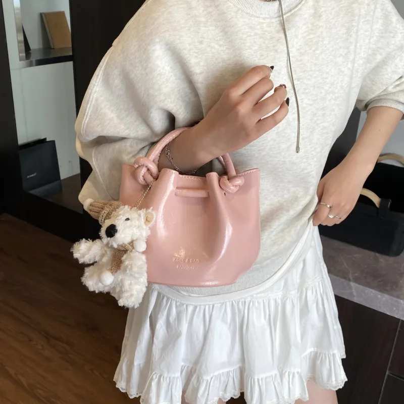 Yalu PU Bucket Bag, Handheld Shoulder Bag, Crossbody Bag, Handbag Regular Women's Multicolor-4