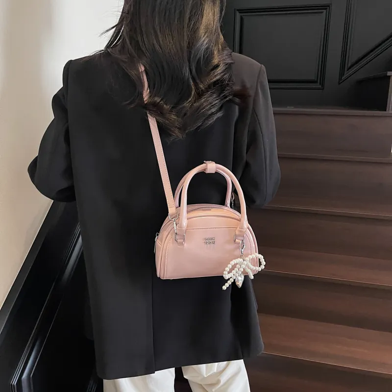 Yalu PU One Shoulder Handbag Women's Black/White/Pink/Blue-18
