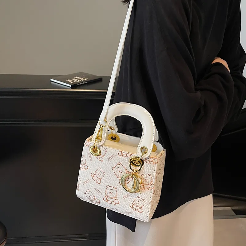 Yalu PU Handbag Regular Women's Black/Pink/Brown/Ecru-24