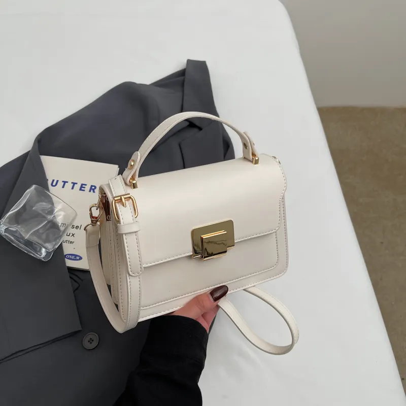 Yalu PU Handbag Women's Black/Ecru/Brown/Blue-9
