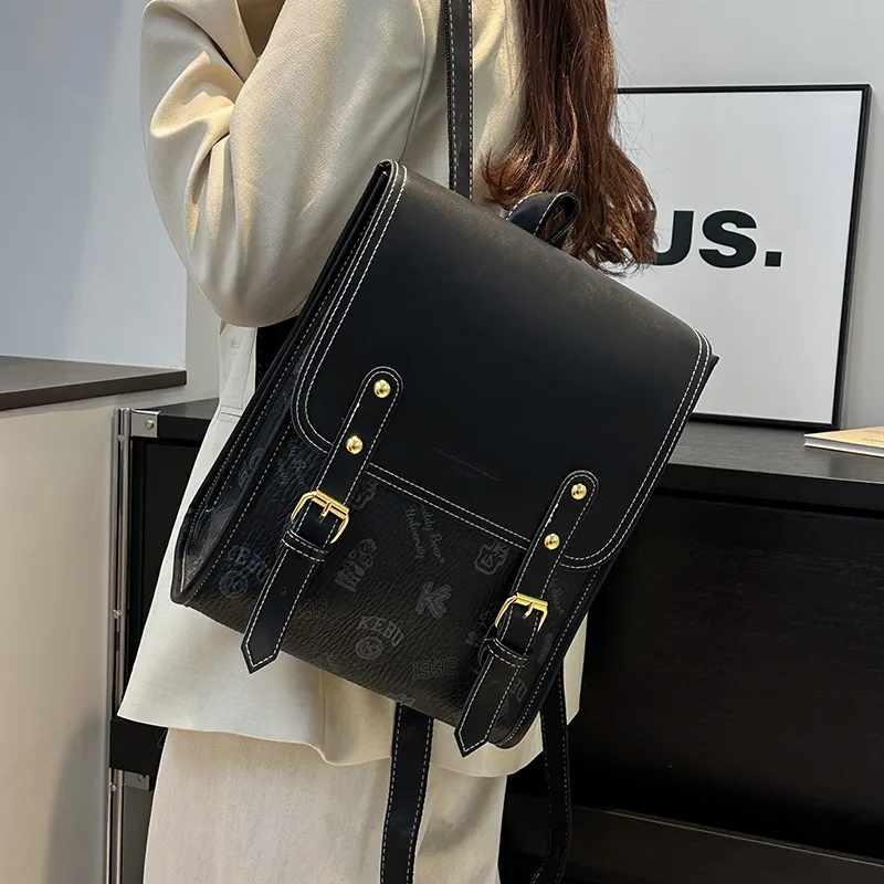 Yalu PU Backpack Women's White/Black/Pink/Brown-9