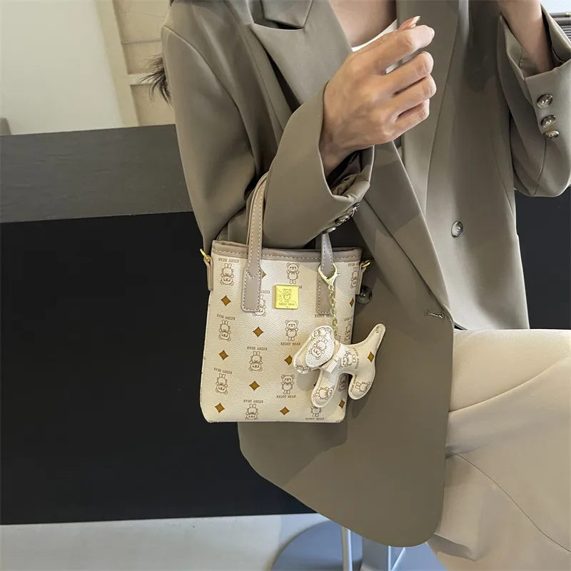 Yalu PU One Shoulder Handbag Women's Ecru/Pink/Brown/Coffee-6