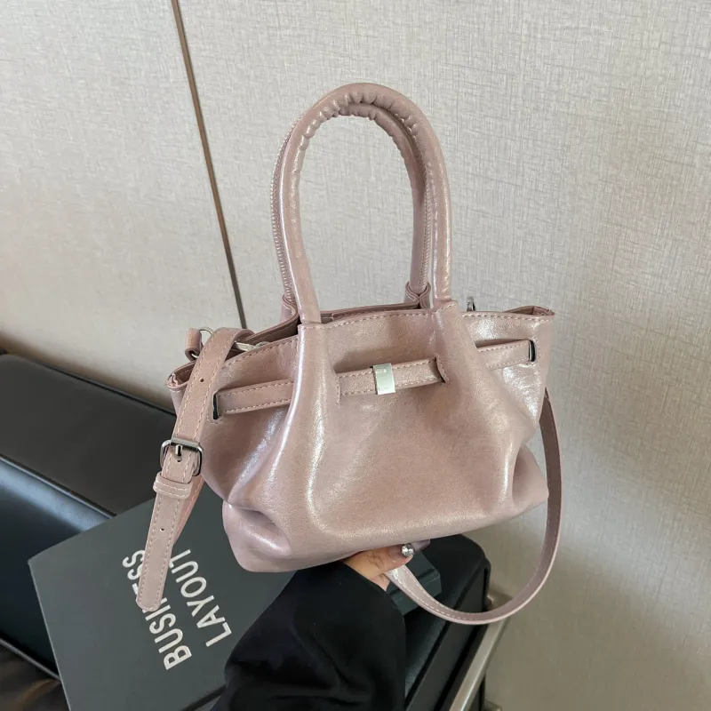 Yalu PU Shoulder Bag, Crossbody Bag, Handbag Women's Pink/White/Black-5