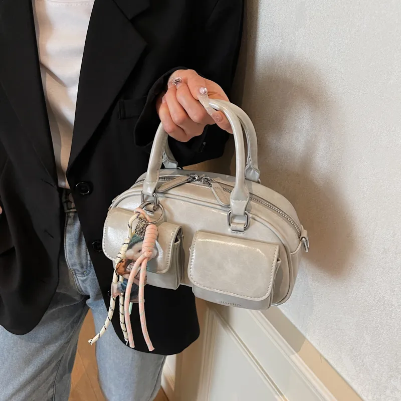 Yalu PU Handbag, Shoulder Bag, Crossbody Bag Regular Women's Pink/Coffee/Beige Gray/Ecru/Black-18