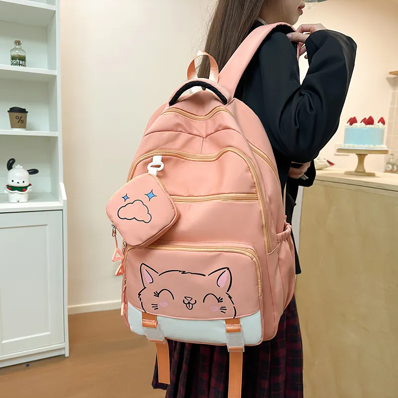Yalu Nylon Backpack Unisex Multicolor-17