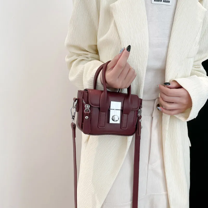 Yalu PU Handbag, Shoulder Bag, Crossbody Bag Regular Women's Black/White/Pink/Red/Brown-25