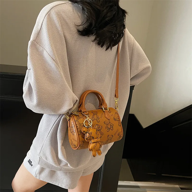 Yalu PU One Shoulder Handbag Women's White/Black/Pink/Brown-26