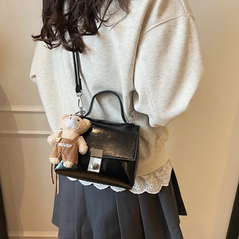 Yalu PU Handbag, Shoulder Bag, Crossbody Bag Regular Women's Black/Light Pink/White/Light Yellow-4