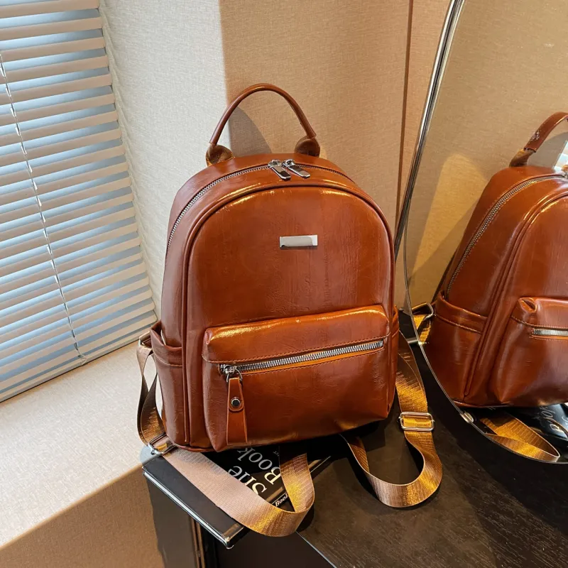 Yalu PU Backpack Women's Black/Brown/Pink/Gray/Ecru-7