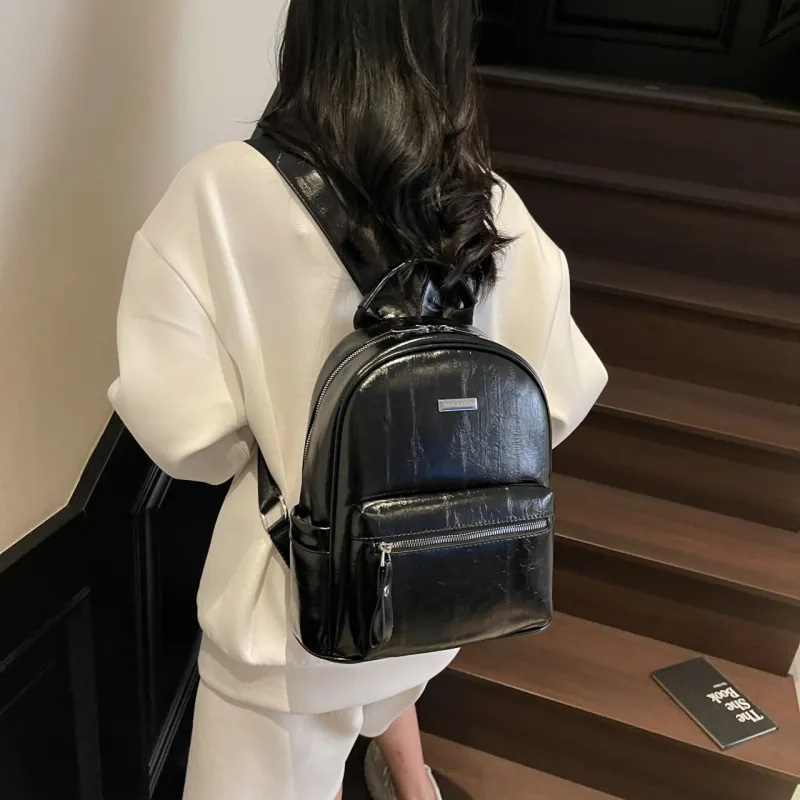 Yalu PU Backpack Women's Black/Brown/Pink/Gray/Ecru-4