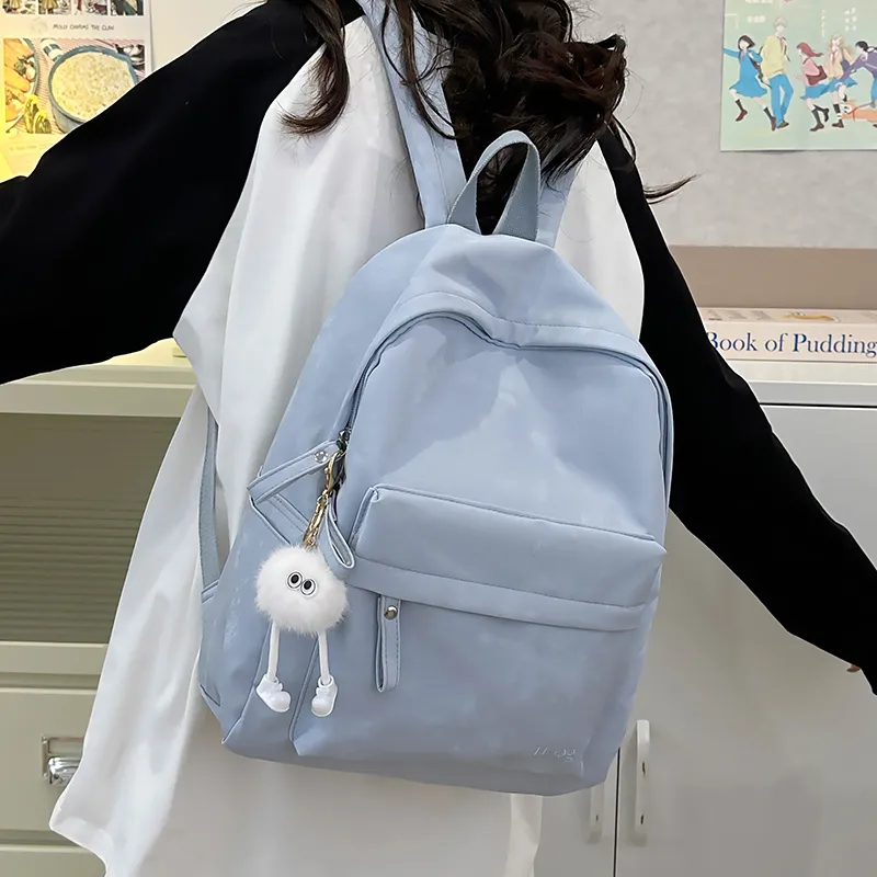 Yalu PU Backpack Regular Unisex White/Silver/Black/Blue/Pink-9