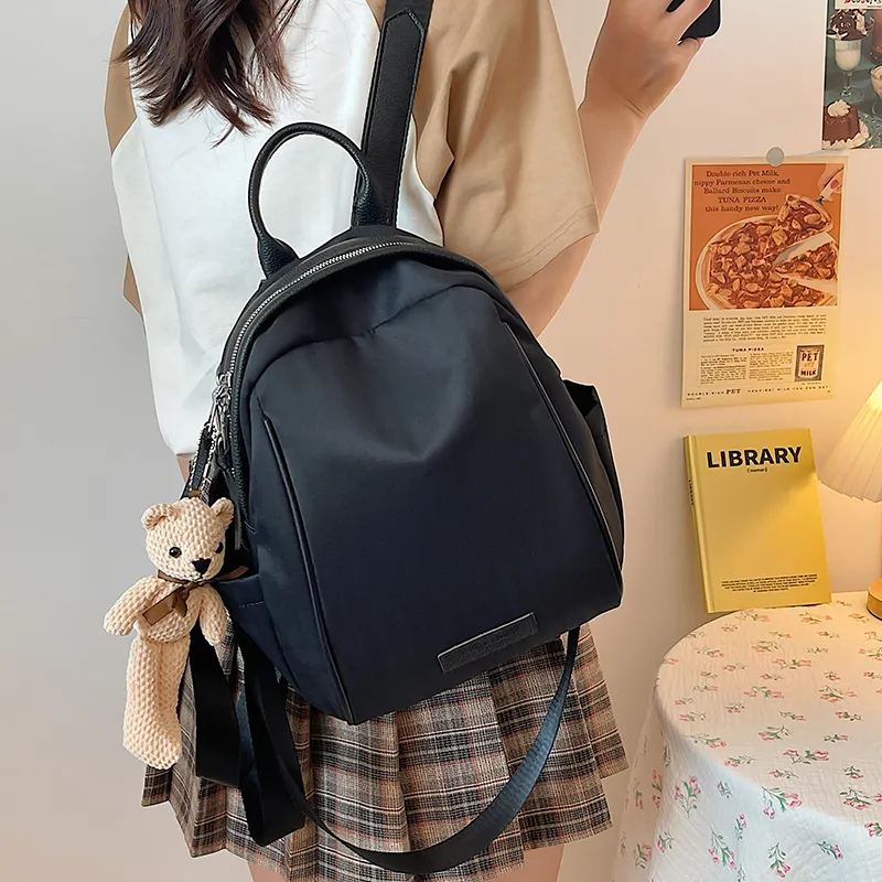 Yalu Nylon Backpack Regular Unisex White/Black/Khaki/Blue/Dark Brown-10