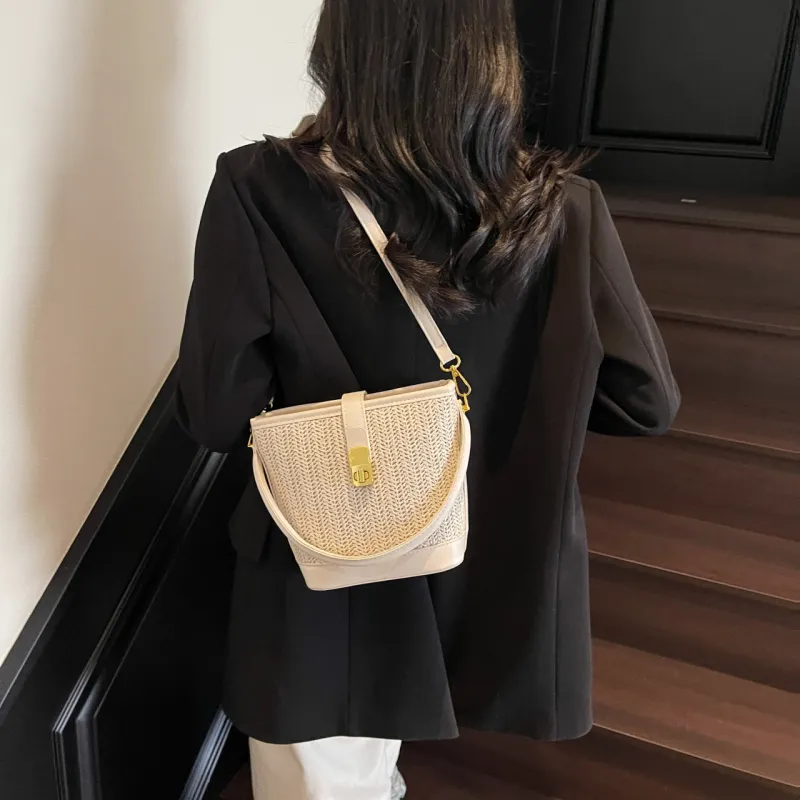 Yalu PU Handbag Women's Black/White/Khaki/Pink/Brown-13