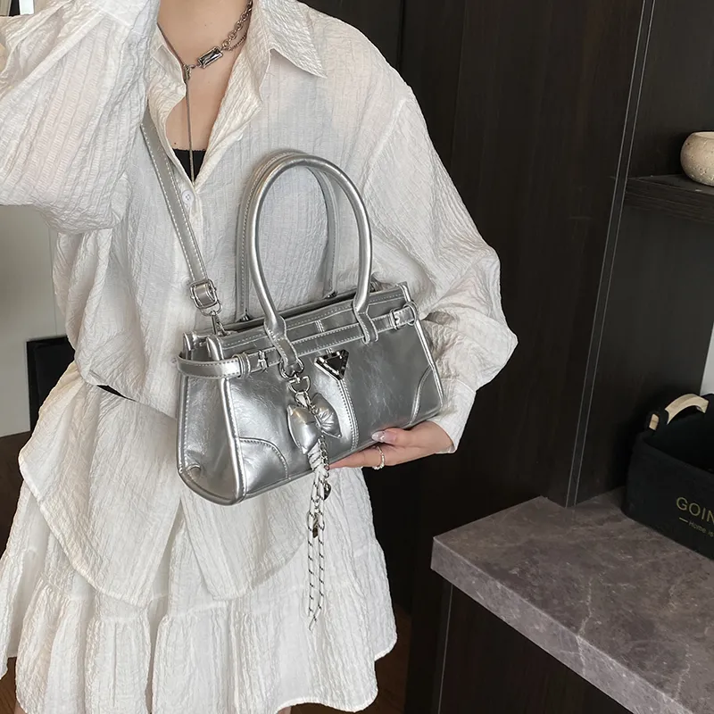 Yalu PU Crossbody Handbag Women's White/Silver/Pink/Blue/Black-13