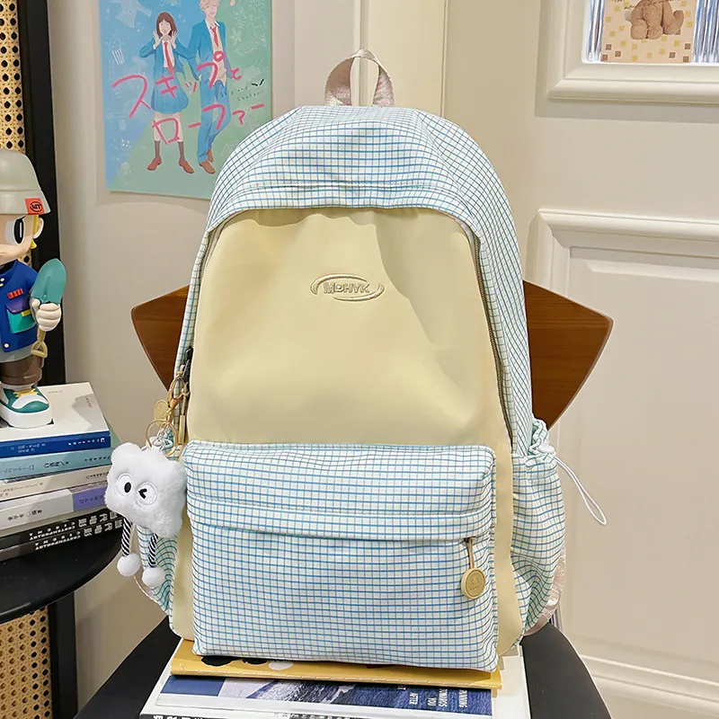 Yalu Nylon Backpack Women's Pink/Blue/Black/Yellow/Green-23
